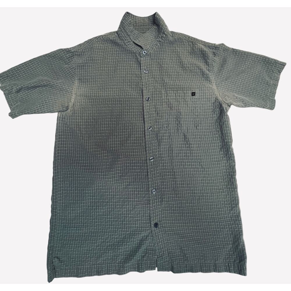 O’Neil Button Down Gray Short Sleeve Men’s Shirt Medium